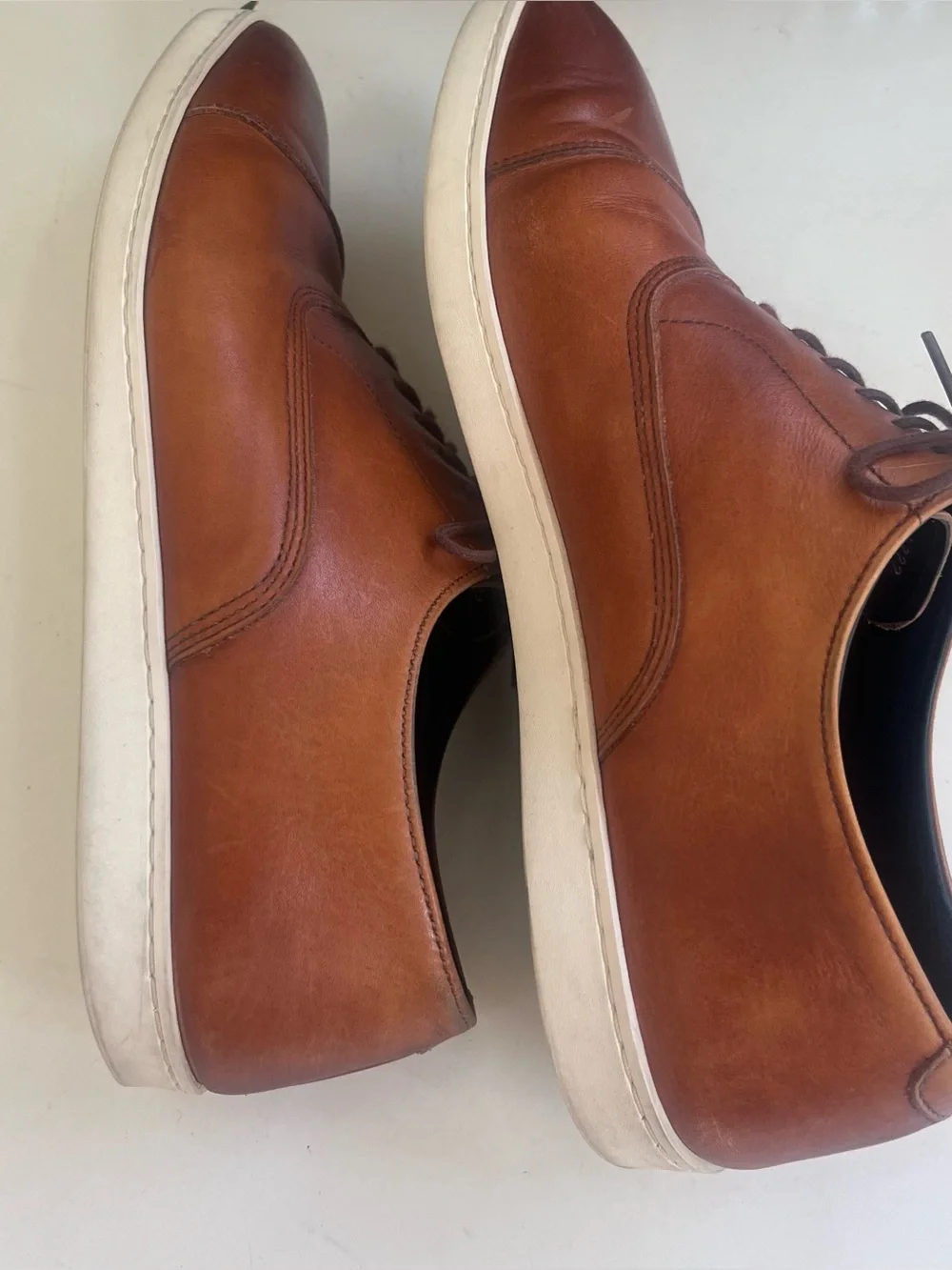 Allen Edmonds Park Avenue Sz 10D Cap Toe Casual Dress Shoe Sneaker Brown Leather